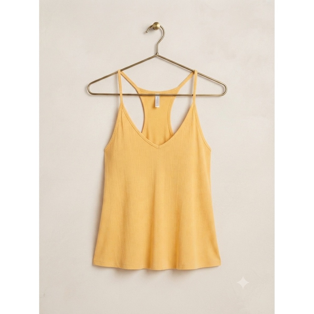 Free People Tank Top Womens XS Ribbed V-Neck Racerback Summer Casual